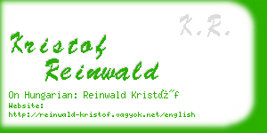 kristof reinwald business card